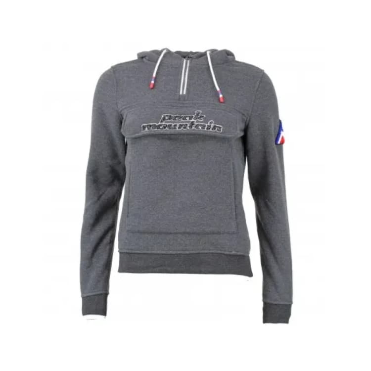 Image of Peak Mountain Womens fleece hoodie Peak Mountain Aflow Gris Female L