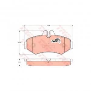 Image of Brake Pad Set TRW GDB1399