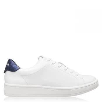 Image of Calvin Klein Symbella Low Top Trainers Ladies - White+Indigo