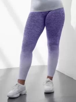 Image of Tombo Seamless Fade Out Womens Yoga Leggings - Purple Marl