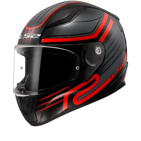 Image of LS2 FF353 Rapid II Circuit Black Red 06 Full Face Helmet Size S