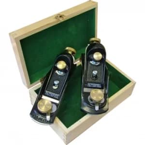 Image of Faithfull 2 Piece Block Plane Set in Wooden Box