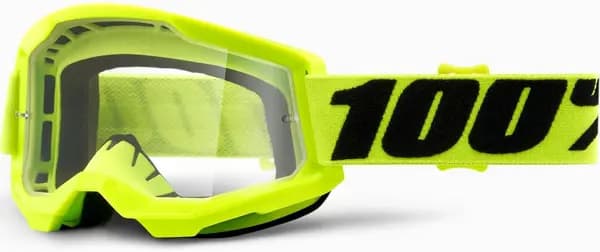 Image of 100% Strata 2 Clear Motocross Goggles, white-blue
