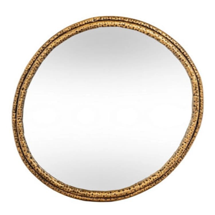 Image of Hill Interiors Nahla Medium Mirror With Dimpled Frame - Glass - L4 X W78 X H73cm - Gold