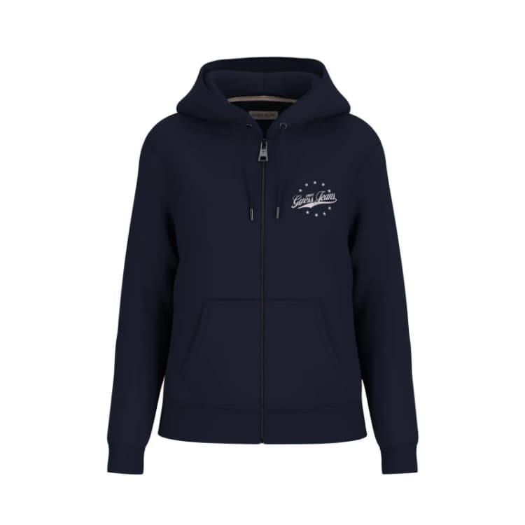Image of Guess Womens Star Full-Zip Fleece Daring Ocean female 10 (S)