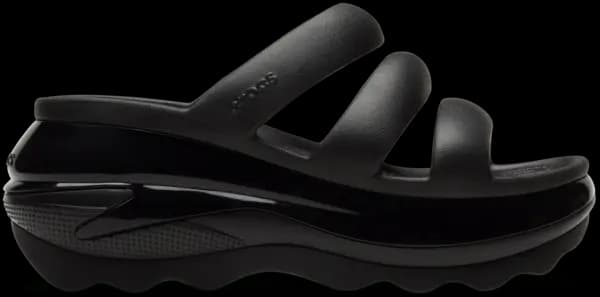 Image of Crocs Unisex Mega Crush Triple Strap Slides Black W4/M3