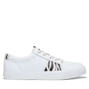 Image of Timberland Skyla Bay Animalier Sneaker For Her With Zebra Print White, Size 4
