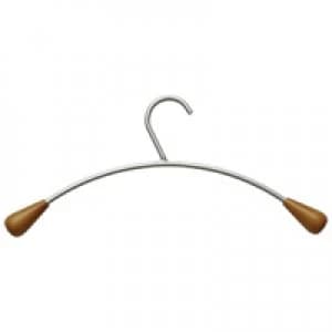 Image of Alba Wood and Metal Coat Hangers Pack of 6 PMCIN6