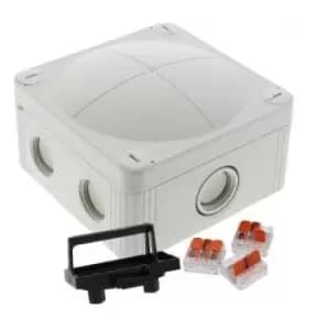 Image of Wiska COMBI Moulded Enclosure with 3 x 3Pole Wago 221 IP66 Grey - 10109674