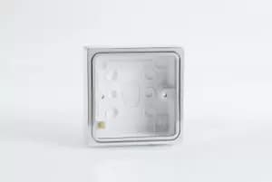 Image of Varilight Single Surface Decorative Pattress Box chrome effect - YBS.C