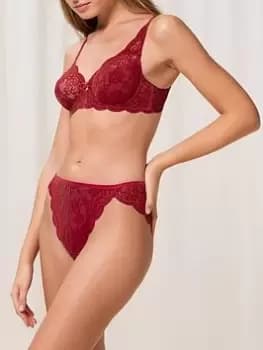 Image of Triumph Amourette 300 Rococo Highleg Brazilian, Red, Size 10, Women