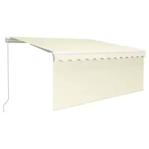 Image of Vidaxl Manual Retractable Awning With Blind 3.5X2.5M Cream