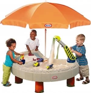 Image of Little Tikes Builders Bay Sand and Water Table Playset.
