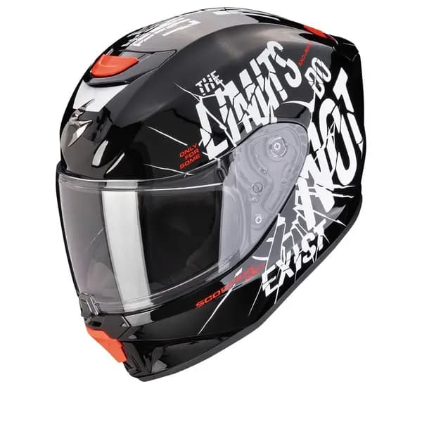 Image of Scorpion EXO-JNR Boum Black White Full Face Helmet Size L