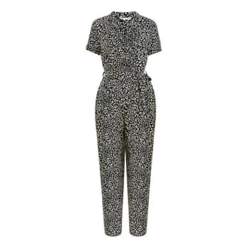 Image of Yumi Navy Animal Print Jumpsuit - Navy