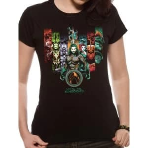 Image of Aquaman Movie - Unite The Kingdoms Mens X-Large T-Shirt - Black