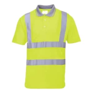 Image of Portwest Mens Class 2 Hi Vis Polo Shirt Yellow 5XL