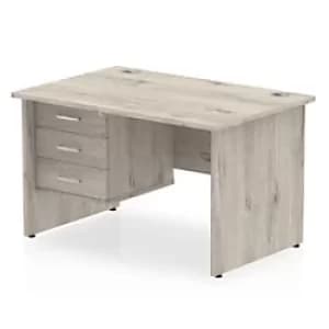 Image of Trexus Rectangular Desk Panel End Leg 1200x800mm Fixed Pedestal 3