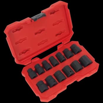 Image of Sealey 13 Piece 1/2" Drive Imapct Socket Set 1/2"