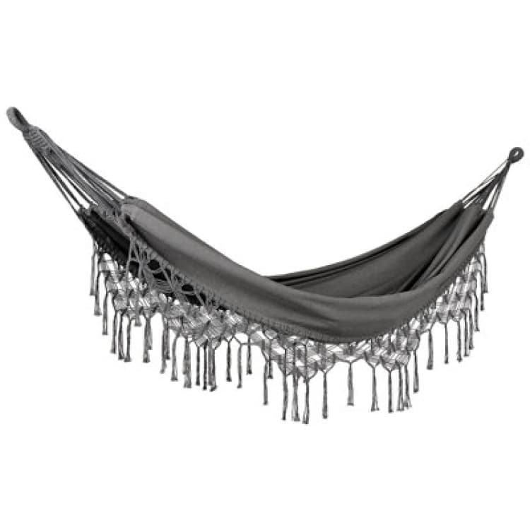 Image of Beliani Boho Hammock Rocca Cotton Grey