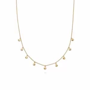 Image of Daisy London Jewellery 18ct Gold Plated Sterling Silver Isla Fossil Charm Necklace 18Ct Gold Plate