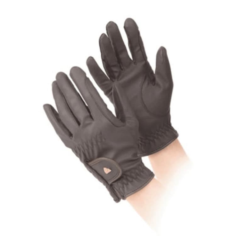 Image of Aubrion Womens/ladies Pu Riding Gloves Brown (Xs)