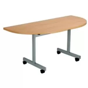 Image of Tc One Eighty Tilting Table 1400 x 700 Silver Legs White Dend Top