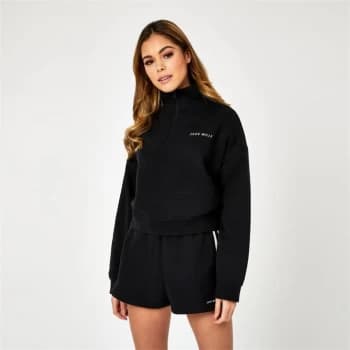 Image of Jack Wills Active Funnel Neck Zip Up Sweatshirt - Black