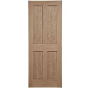 Image of 4 Panel Oak Veneer Unglazed Internal Fire Door H1981mm W762mm
