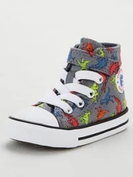 Image of Converse Chuck Taylor All Star Dinoverse Hi Tops - Grey