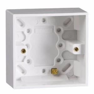 Image of KnightsBridge 1 Gang 35mm Single Surface Pattress Box with Earth Terminal