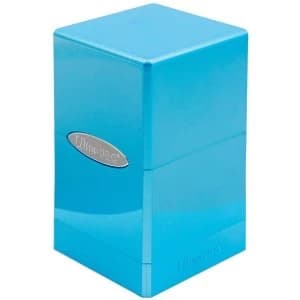 Image of Ultra Pro Hi-gloss Satin Tower Deck Box - Topaz