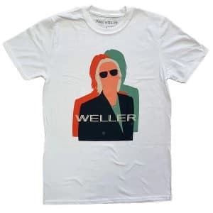Image of Paul Weller - Illustration Offset Unisex Large T-Shirt - White