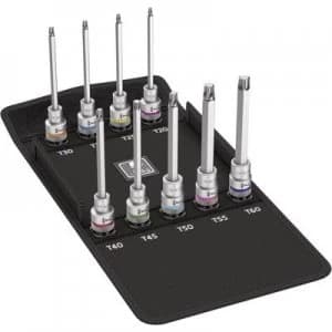 Image of Wera Zyklop 05004212001 TORX socket Bit set 9 Piece 1/2 (12.5 mm)