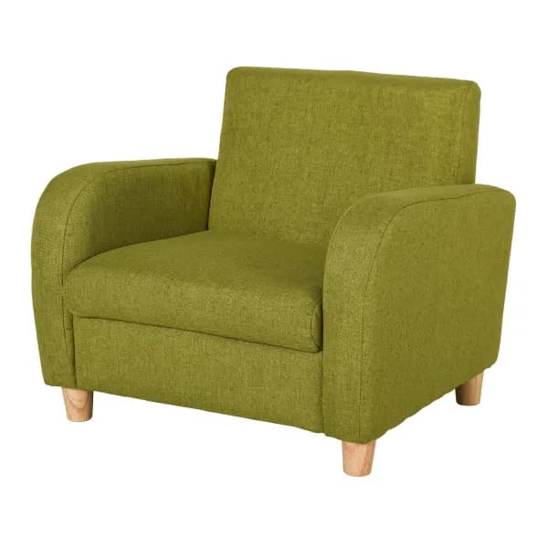 Image of Child Armchair Wood Frame w/ Cushion Padding Seat Low-Rise Bedroom