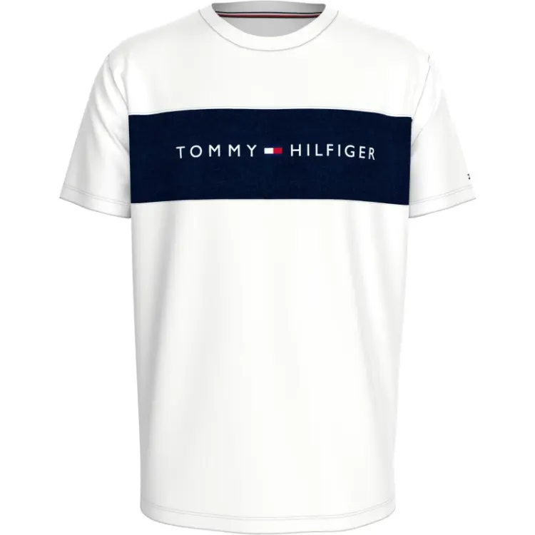 Image of Tommy Hilfiger Lounge Block Logo T-Shirt White M