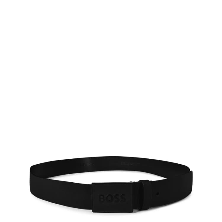 Image of Boss Mens Icon Belt, High Quality Leather Black 001 male 42R (110cm)