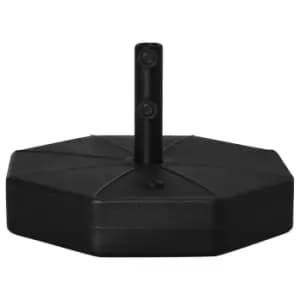 Image of Outsunny Garden Parasol Base Stand Up To 25Kg Water Or 37Kg Sand Filled Black
