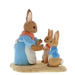Image of Mrs Rabbit, Flopsy & Peter Rabbit Figurine