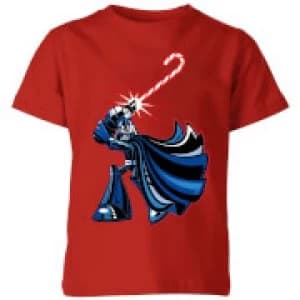 Image of Star Wars Candy Cane Darth Vader Kids Christmas T-Shirt - Red - 11-12 Years