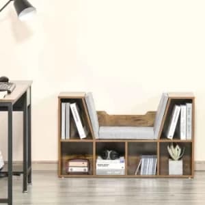 Image of Trevose Bookcase Storage and Reading Seat, Brown