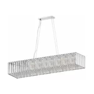 Image of Impex Diore 11 Light Oblong Chrome Crystal