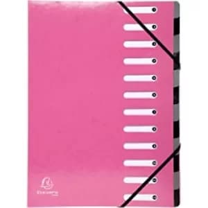 Image of Iderama Multipart File Harmonika A4, 12 Sections, Pink, Pack of 6