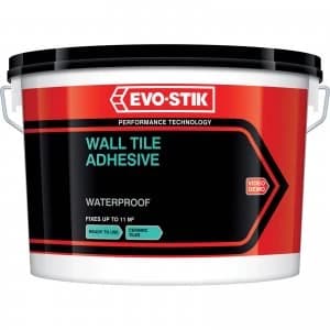 Image of EvoStik Tile A Wall Weatherproof Tile Adhesive 10l