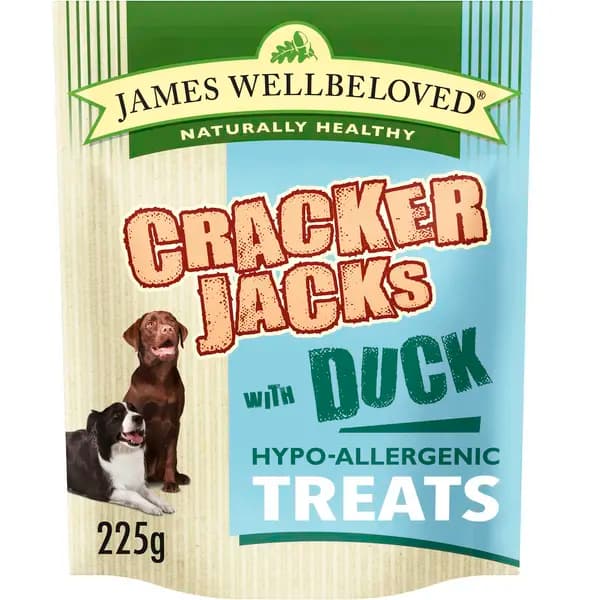 Image of James Wellbeloved Crackerjack Duck Dog Treats 225g