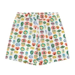 Image of Nicce Sticker Shorts - White