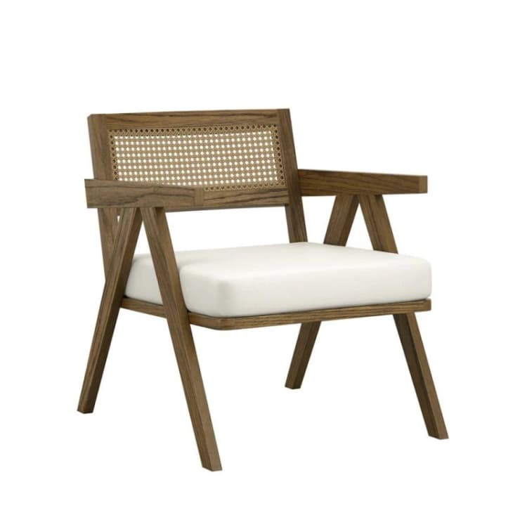 Image of Arizona Smoked Ecru Woven Fabric Occasional Armhair