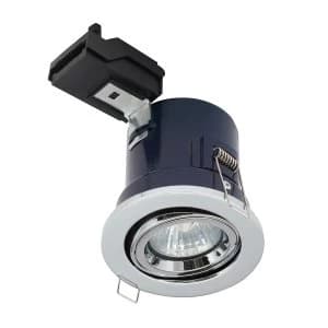 Image of Chrome Adjustable IP44 Fire Rated Downlight - 4 pack