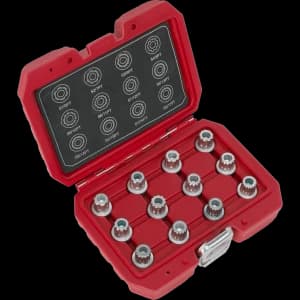 Image of Sealey 12 Piece Locking Wheel Nut Key Set for VW