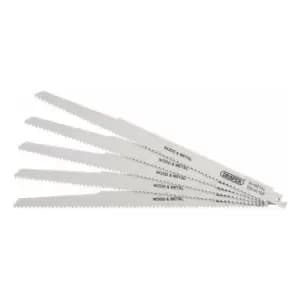 Image of Bi-metal Reciprocating Saw Blades for Multi Purpose Cutting, 300mm, 6tpi (Pack of 5) (38756)